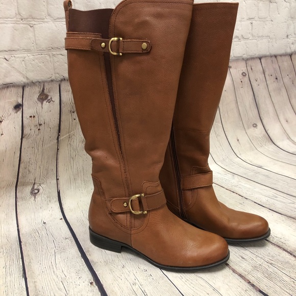 naturalizer riding boots wide calf